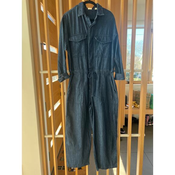 NWT Levi’s Denim Utility Jumpsuit Size L Adjustable Waist 27” Inseam - Picture 16 of 16